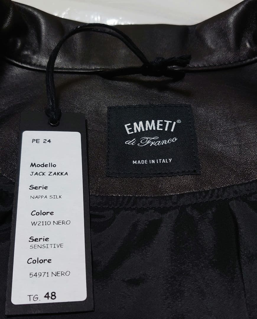 エンメティ JACK 48 別注 黒 レザー Gジャン EMMETI ジャック