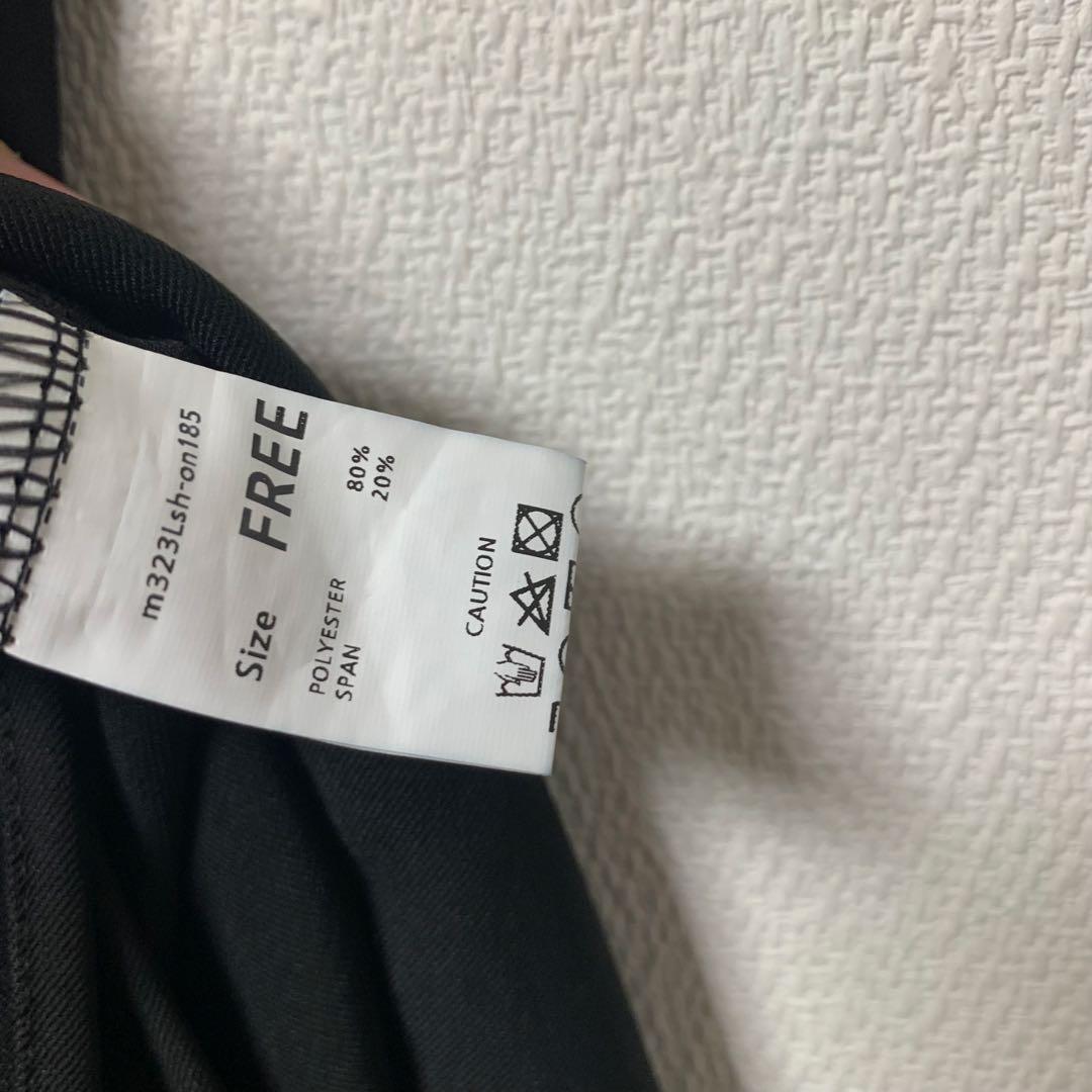 【minsobi】フラワーロングシャツ　コート ロング丈スリット　ブラック 花