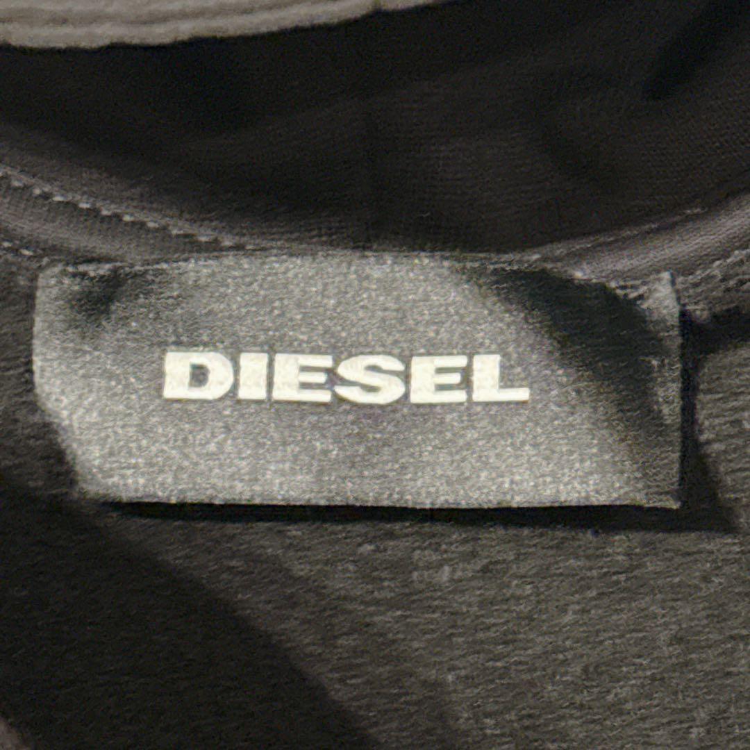 未使用級 DIESEL ディーゼル 異素材ZIPパーカー L ブラック