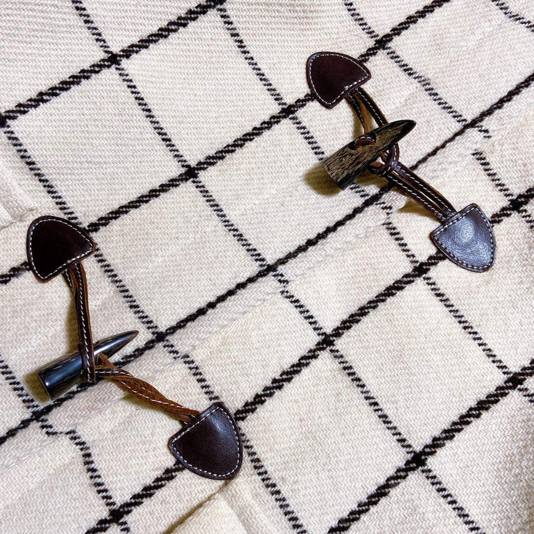 美品☆オールドイングランド　ダッフルコート　チェック柄　希少　レディース　S