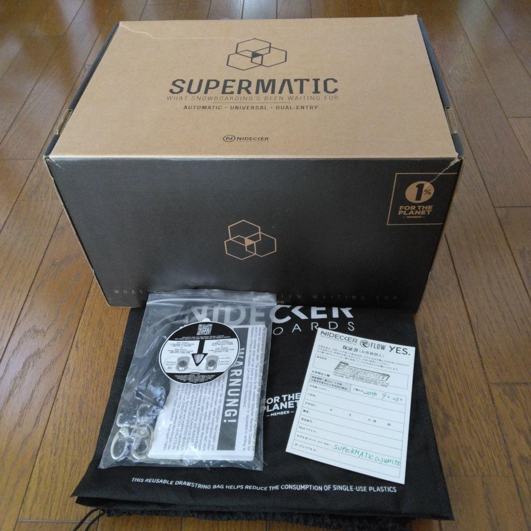 Nidecker SUPERMATIC スノーボードビンディング ホワイト