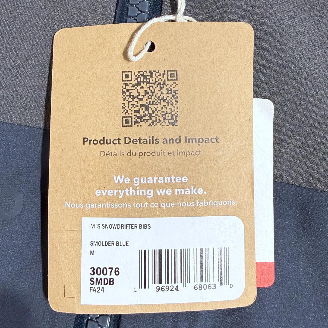 Patagonia メンズ スノードリフタービブ Mサイズ SMDB FA24