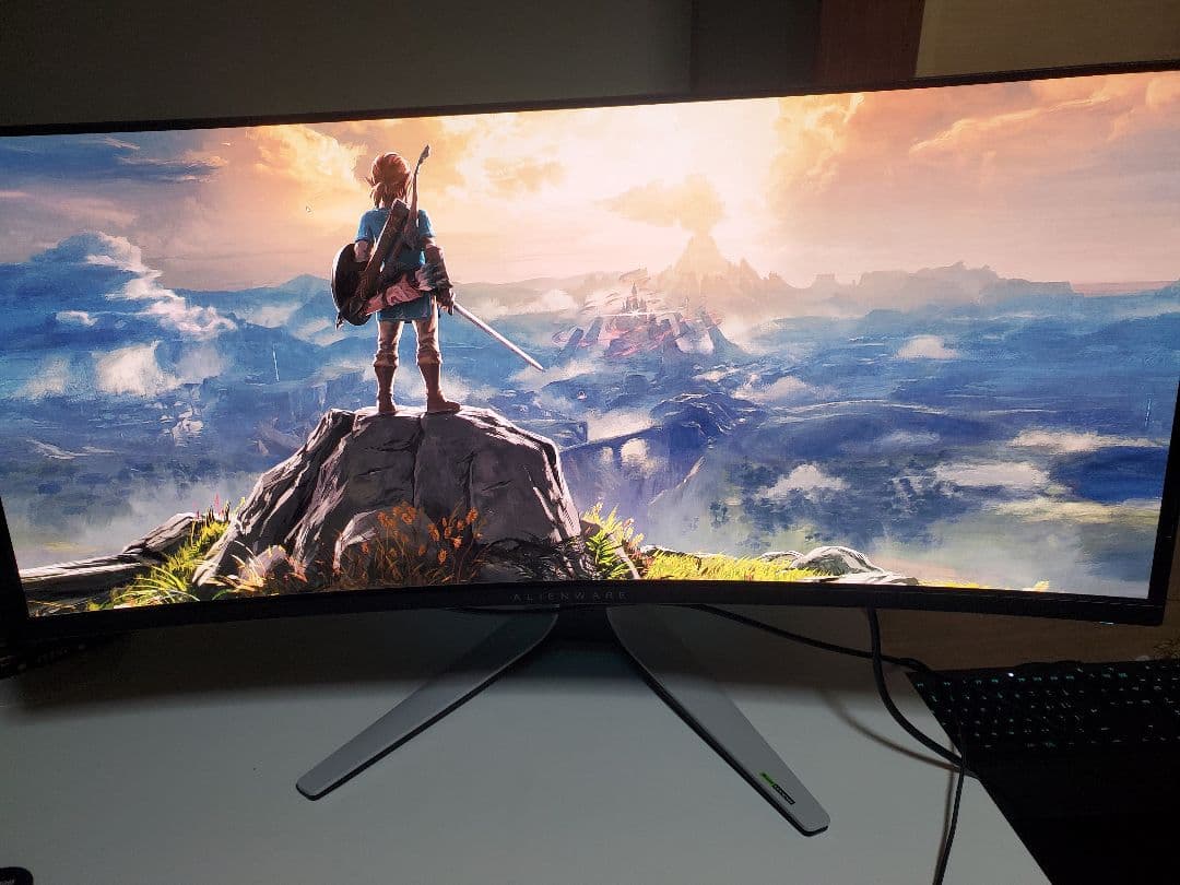 Dell aw3423dw alienware 量子ドット有機EL 湾曲モニター