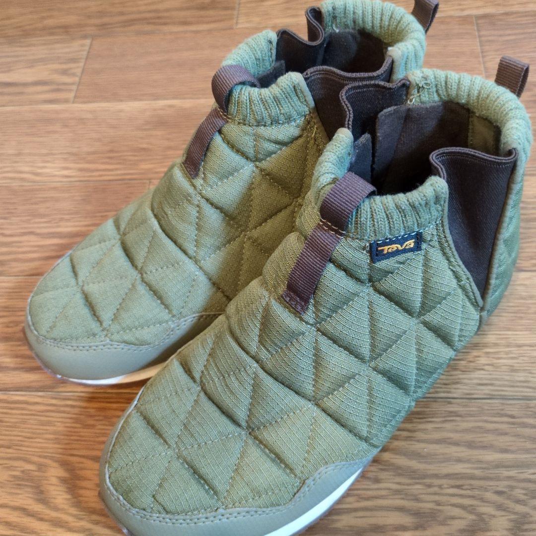 Teva キルティングショートブーツ オリーブグリーン