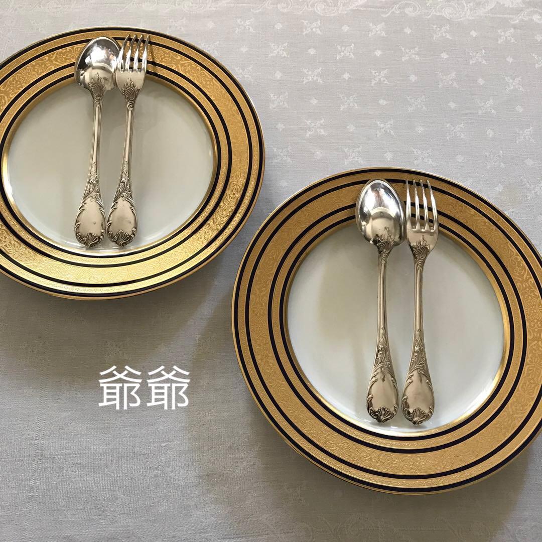 クリストフル／純銀 スターリングシルバー フォーク&スプーン １組「マルリー」