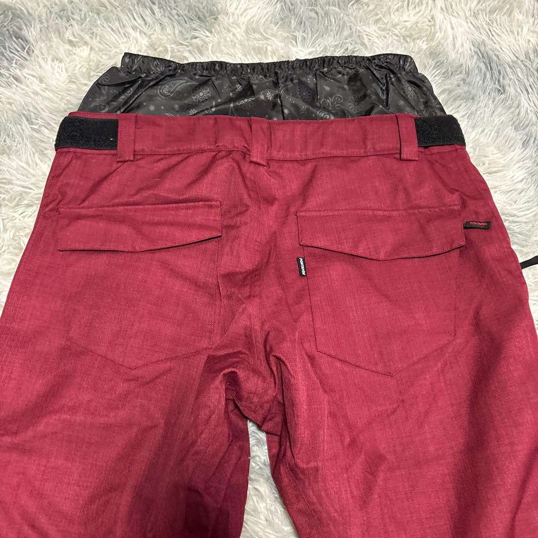 【超美品】PANTHER スノーボードウェアセット Lsize黒赤
