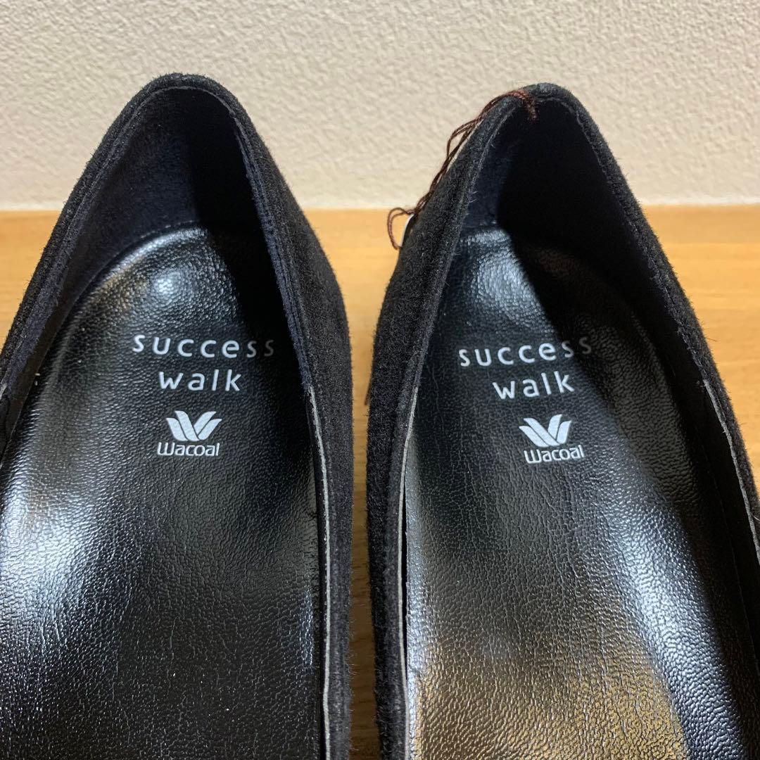 【週末セール】【新品】ワコールサクセスウォーク スエード24.5cm
