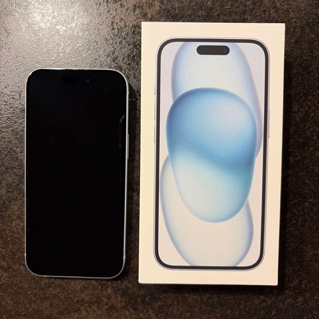 テ*ィ様 iPhone15 ブルー　128GB 箱・充電器付き【Apple純正】