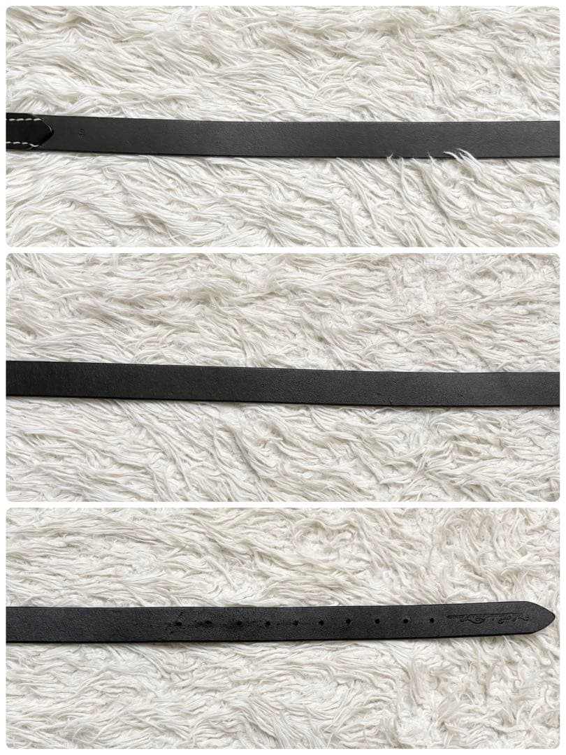 極美品　テンダーロイン　ナローT-BELT 真鍮バックル　ブラック　38