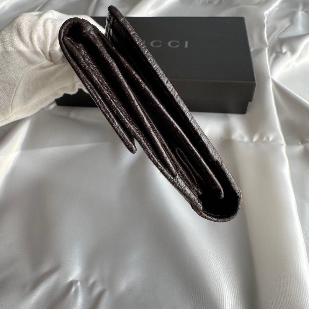 GUCCI グッチ GGキャンバス レザー　ホースビット 長財布 800910