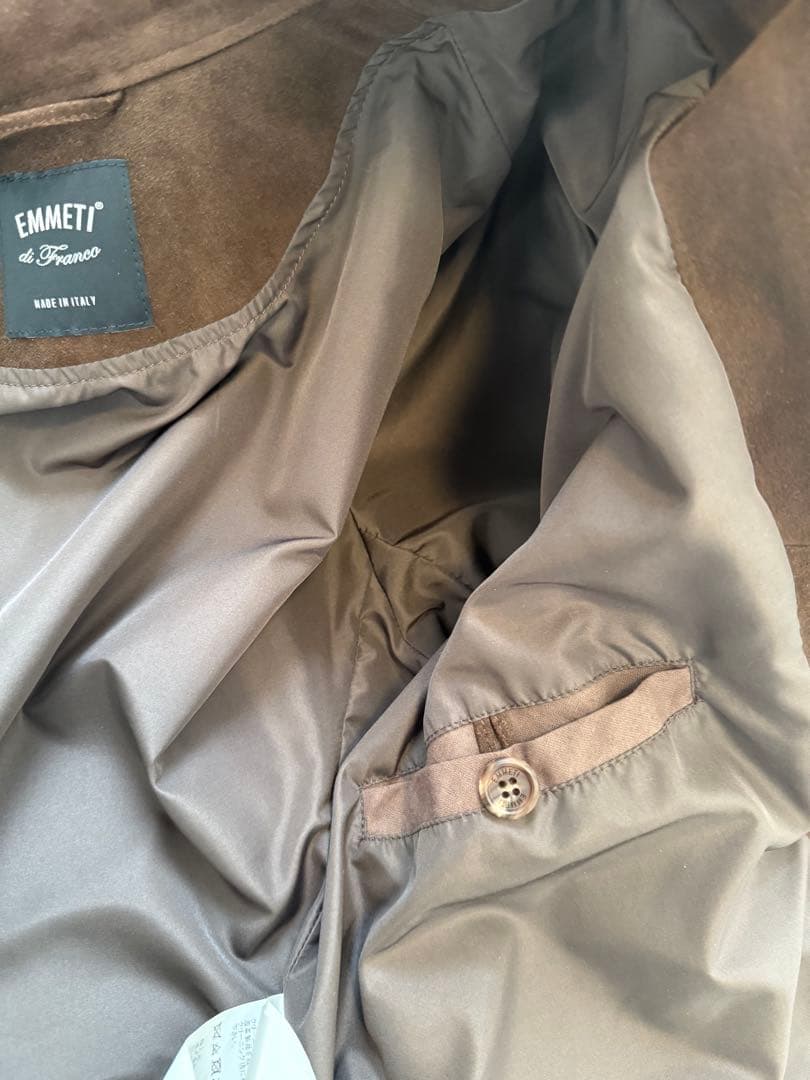 EMMETI エンメティ マロン（こげ茶 ）スエード シングルライダース