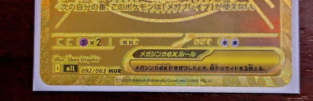 メガルカリオEX 340HP トレーディングカード　mur