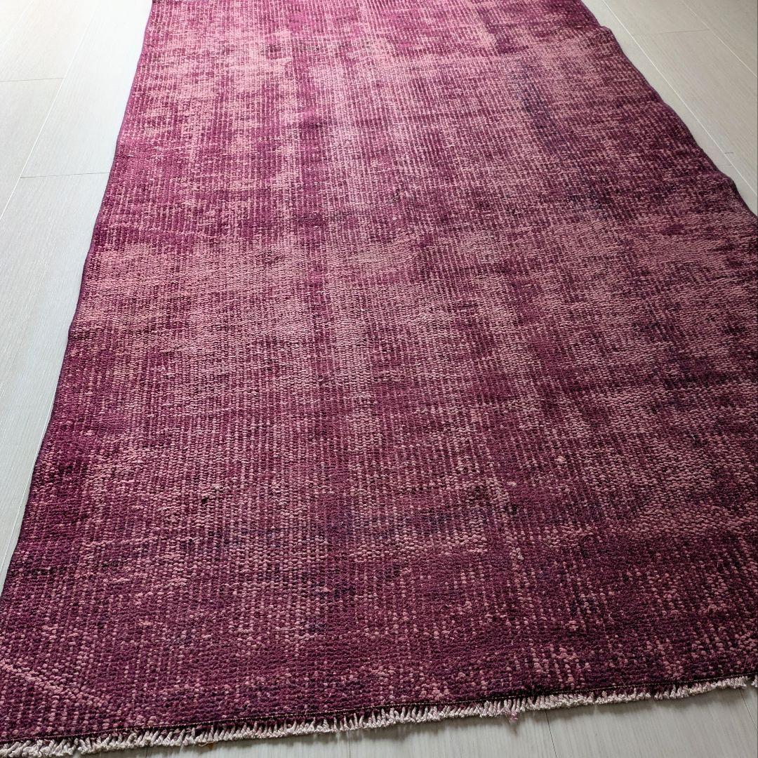 88×170 ワインレッドオーバーダイワンカラー　トルコヴィンテージラグ