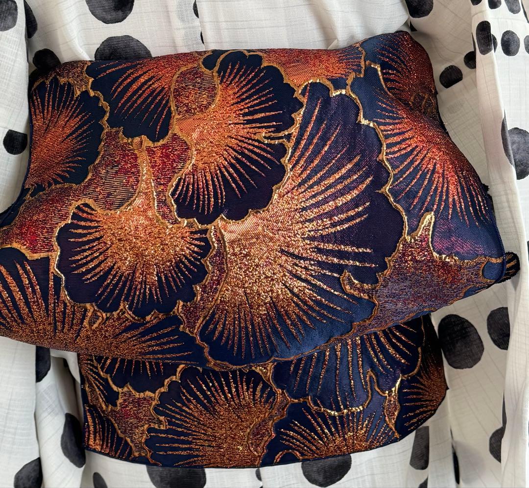 大人兵児帯【シャクヤク紅】【イチョウ】　のセット