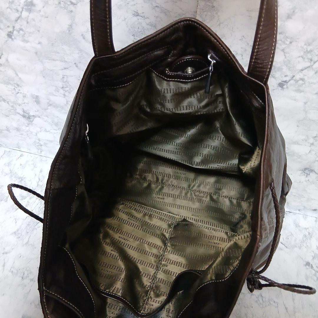 【美品】aniary ラージトートバッグ イタリアンレザー A4サイズ収納可