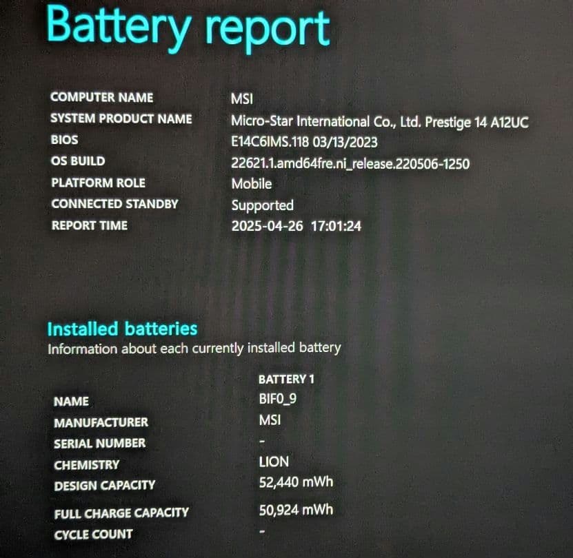 Windowsノート本体 MSI Prestige14 A12UC 16GB RTX3050
