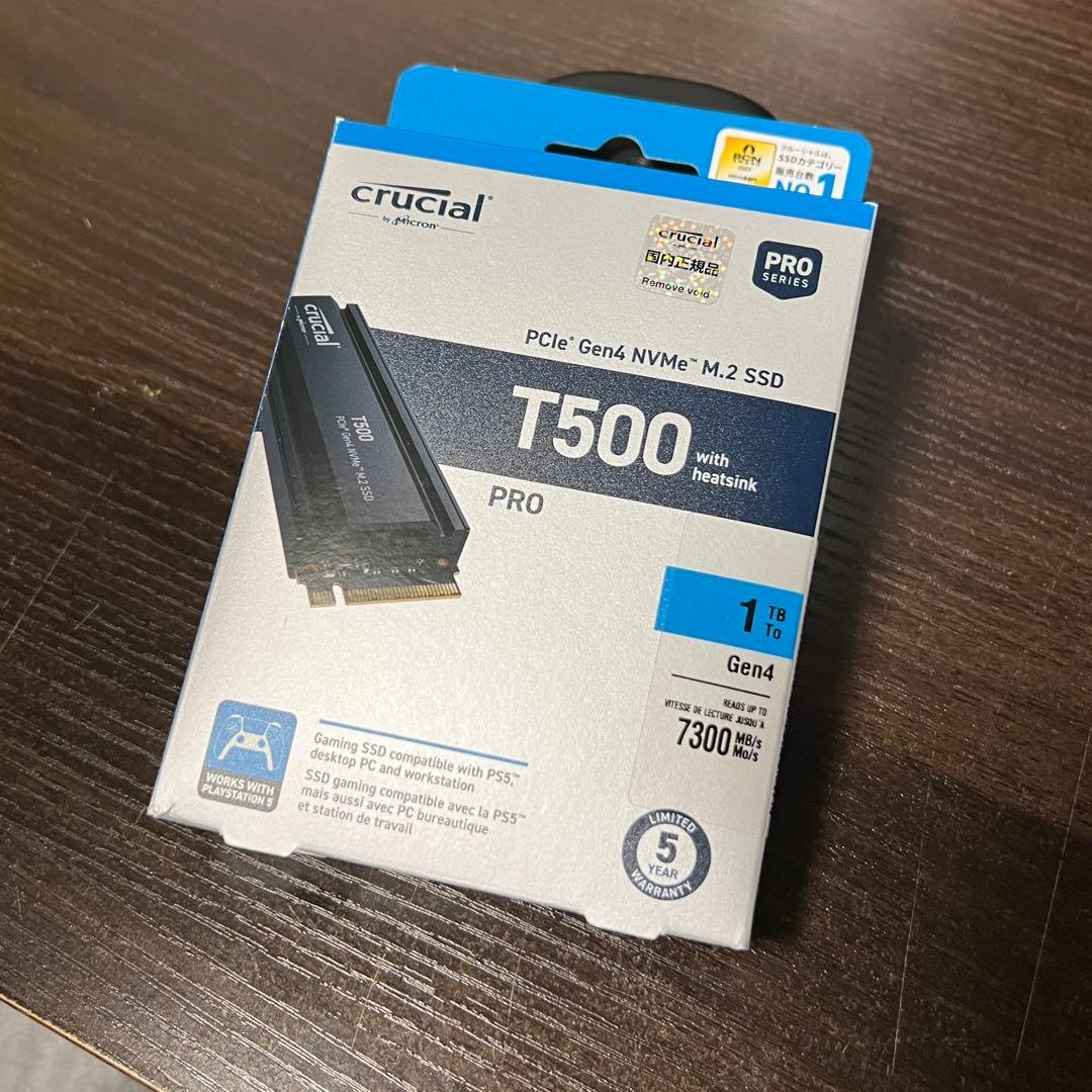 内蔵型SSD Crucial T500 1TB SSD (PCIe Gen4 NVMe)