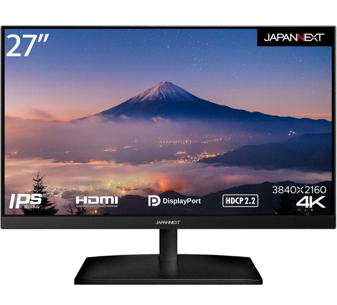 美品　JAPANNEXT JN-V27UHD 4K 液晶モニター 27インチ