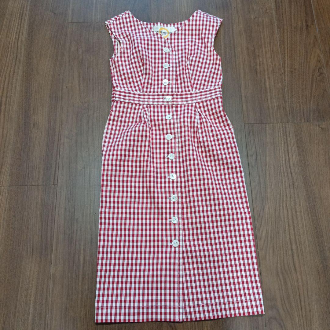 massemensch ノースリーブワンピース　チェック柄　ワンピース