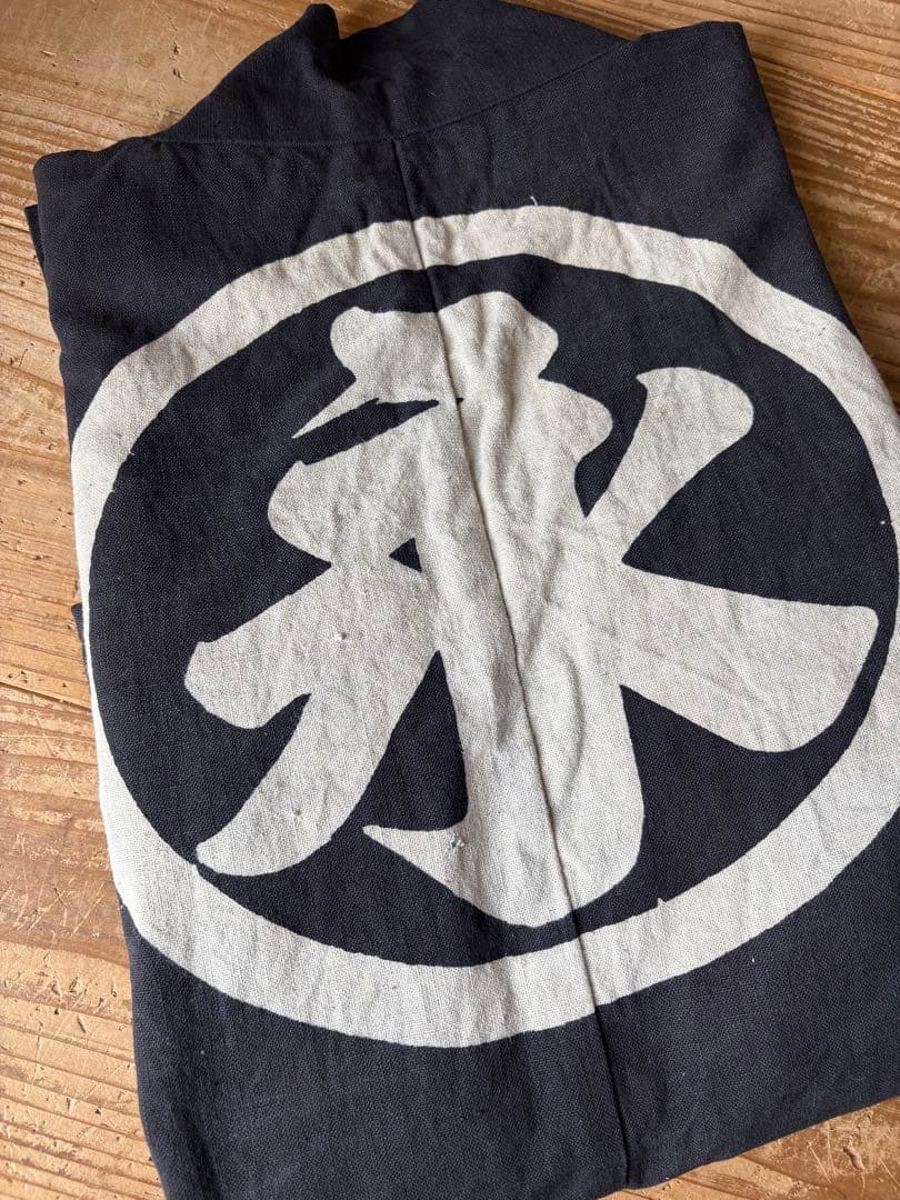 型染め　法被　リメイク　藍染　濃紺　半纏　民藝