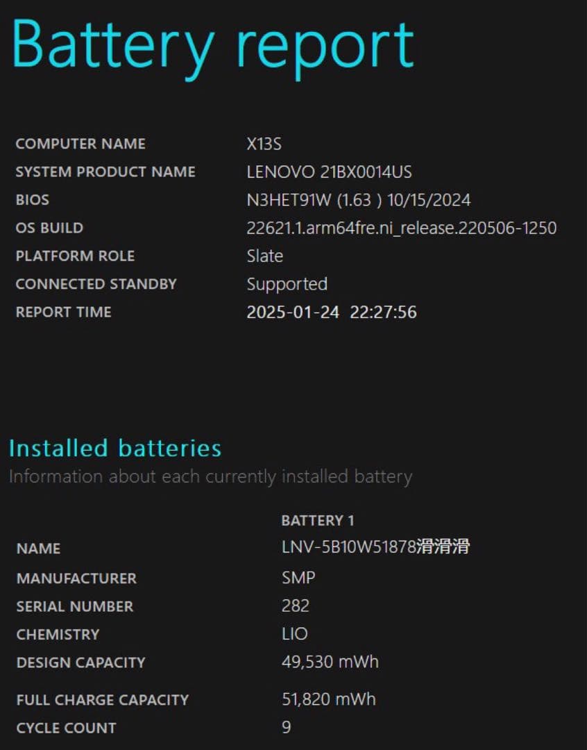 Windowsノート本体 Lenovo ThinkPad X13s Gen 1 Snapdragon 5G