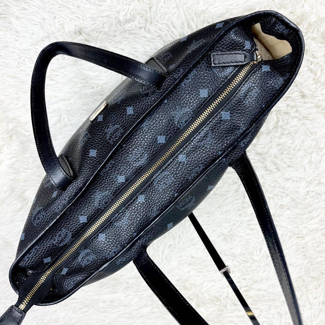 【希少】MCM トートバッグ ヴィセトス モノグラム ロゴ金具 肩掛け A4