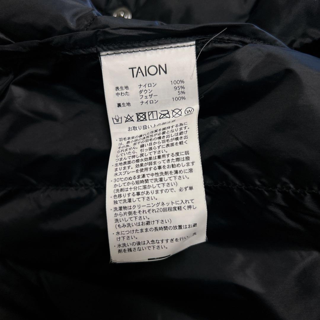 TAION×UNFILO ダウンジャケット　コラボ　L 洗濯OK タイオン　黒