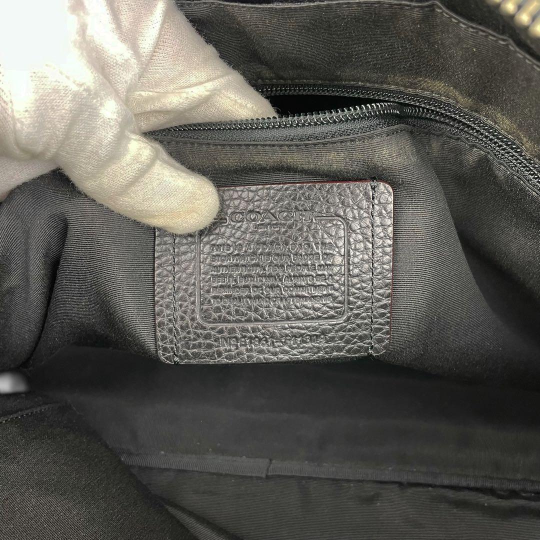 ✨極美品 COACH コーチ シボ革 ビジネスバッグ レザー A4可 ブラック