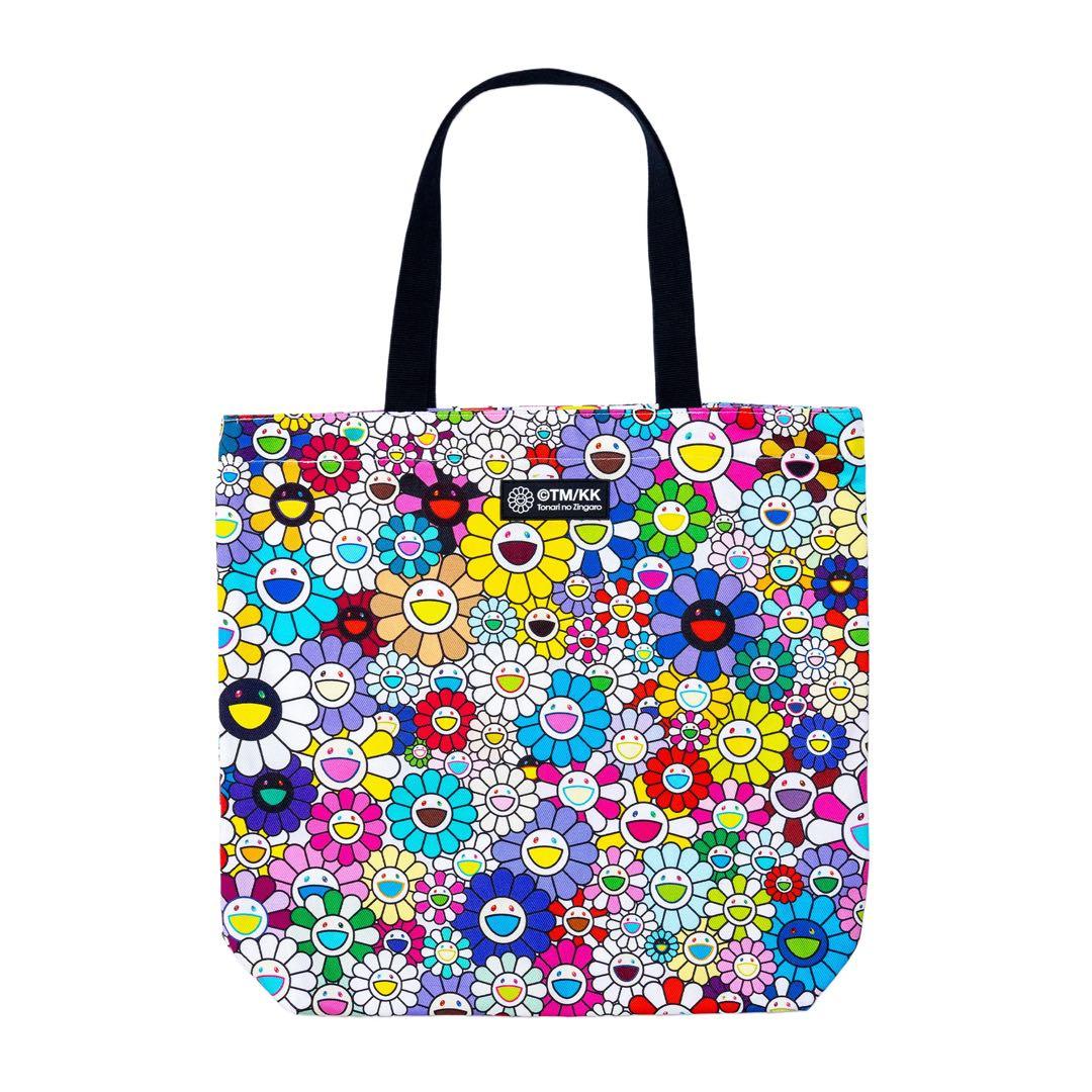 Multi-color Flowers Tote Bag トートバッグ　村上隆