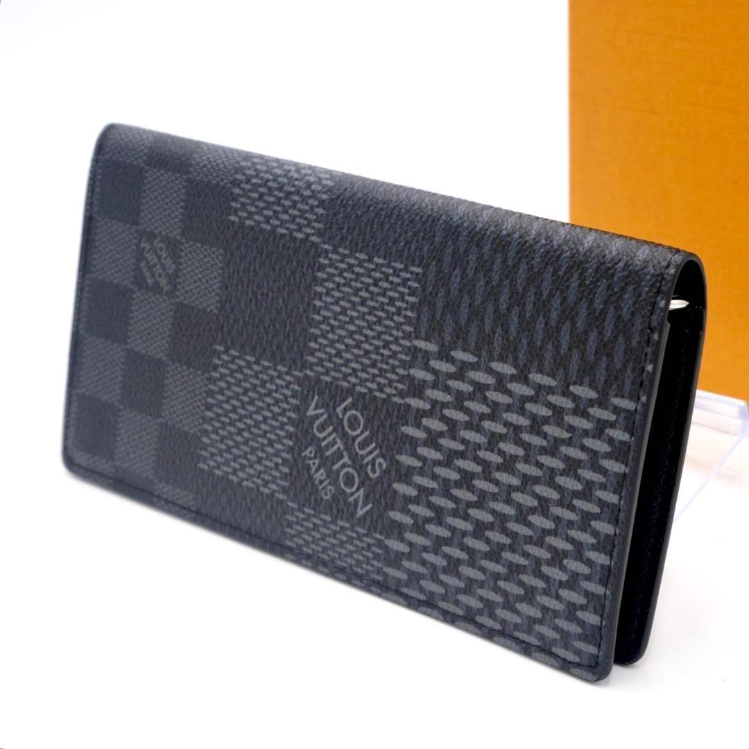 【レア品】ルイヴィトン ブラザ ダミエ グラフィット 3D 長財布 二つ折り財布