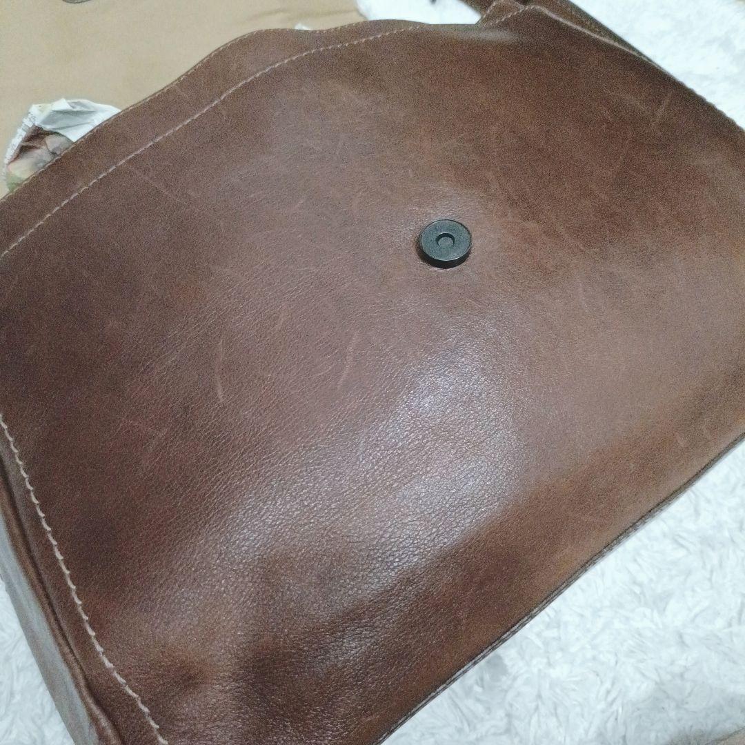 【定番】土屋鞄 メッセンジャーバッグ ショルダーバッグ ブラウン レザー 本革