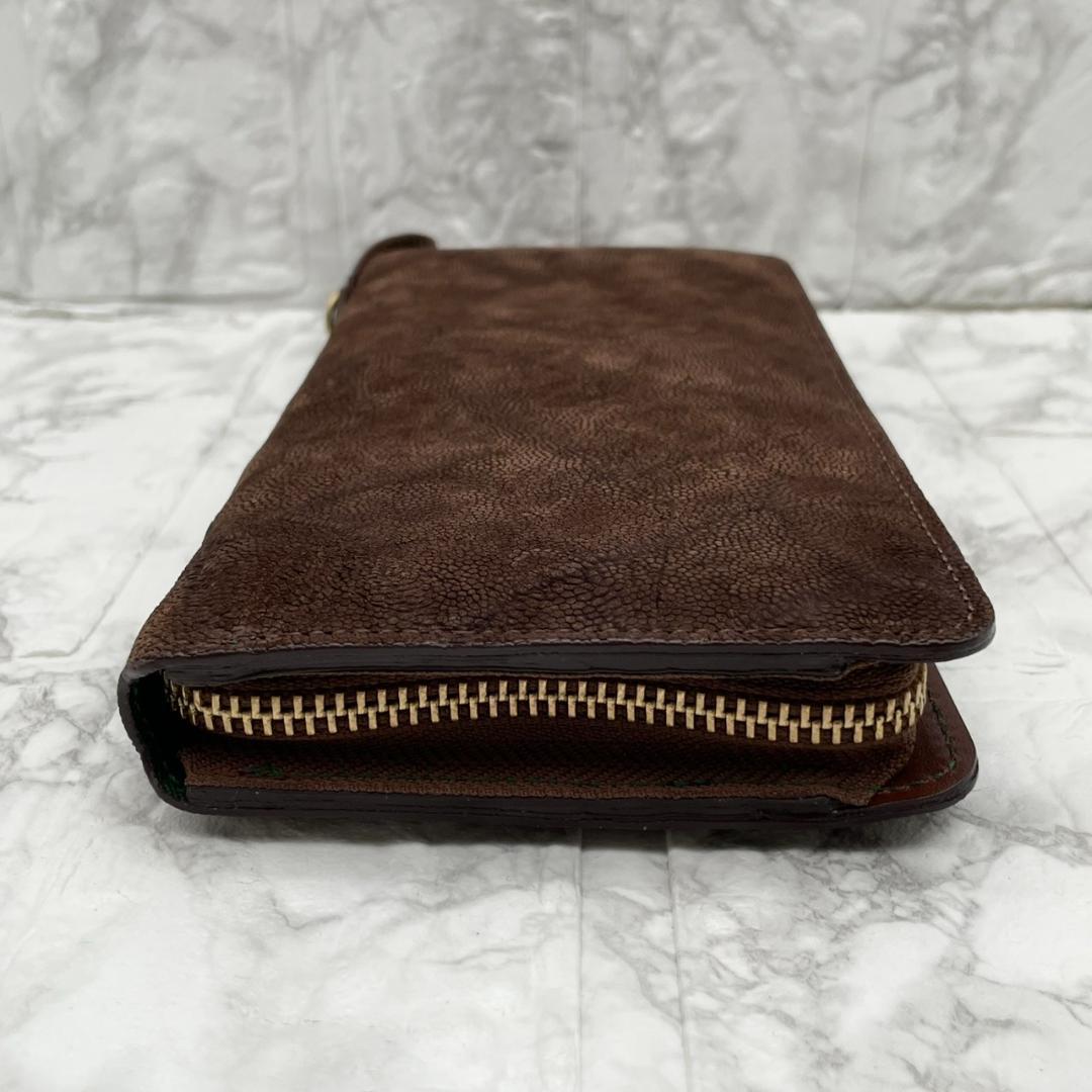 未使用級✨KC’s ケイシイズ　長財布　エレファントレザー 本革 ブラウン