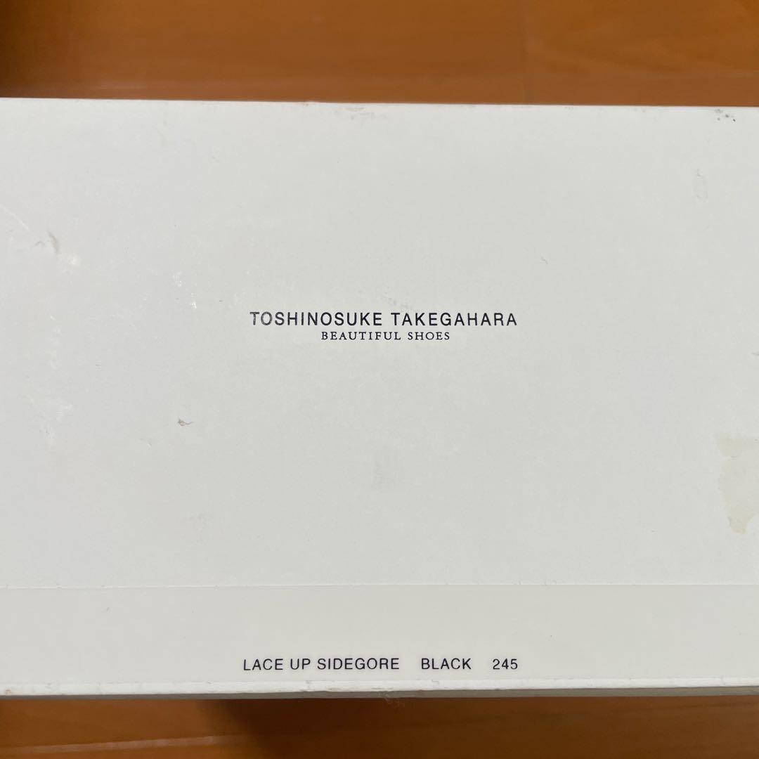 ビューティフルシューズ　レースアップサイドゴアBlack24.5㎝