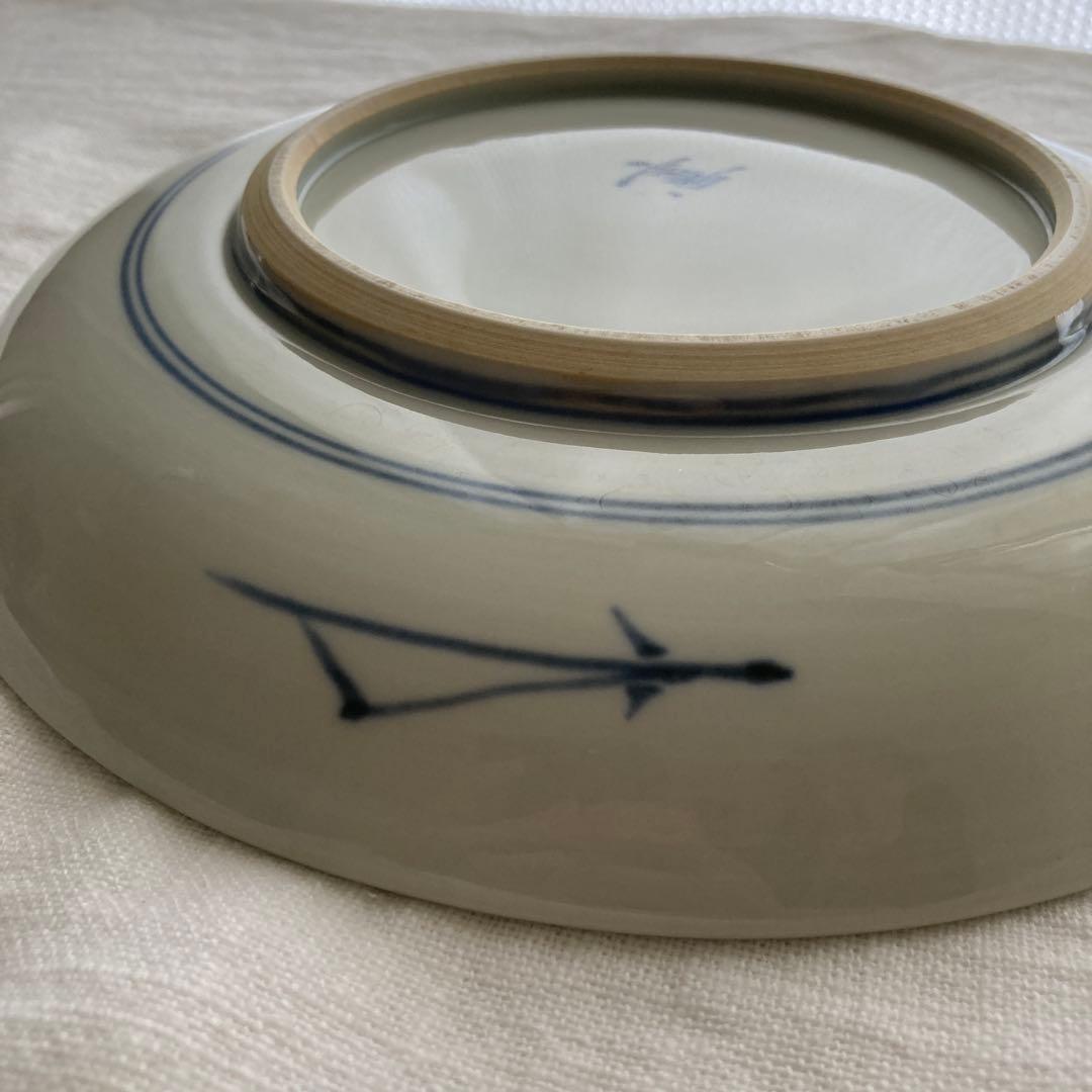 七寸皿（直径約22cm） 染付 瓢箪から駒　藤吉憲典