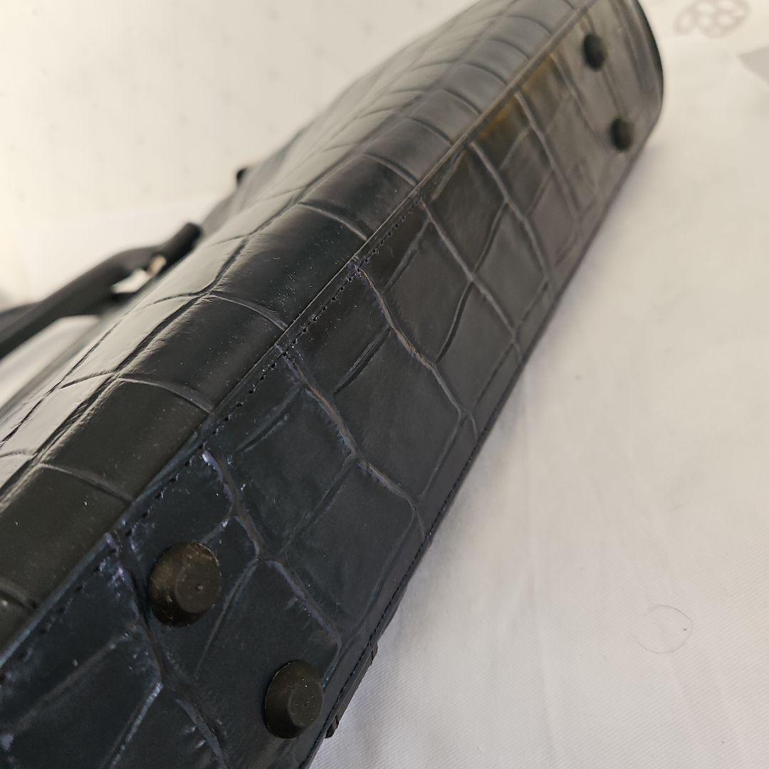 Samantha kingz 紺×黒クロコダイルトートバッグ