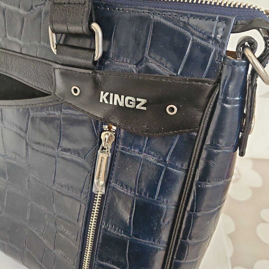 Samantha kingz 紺×黒クロコダイルトートバッグ