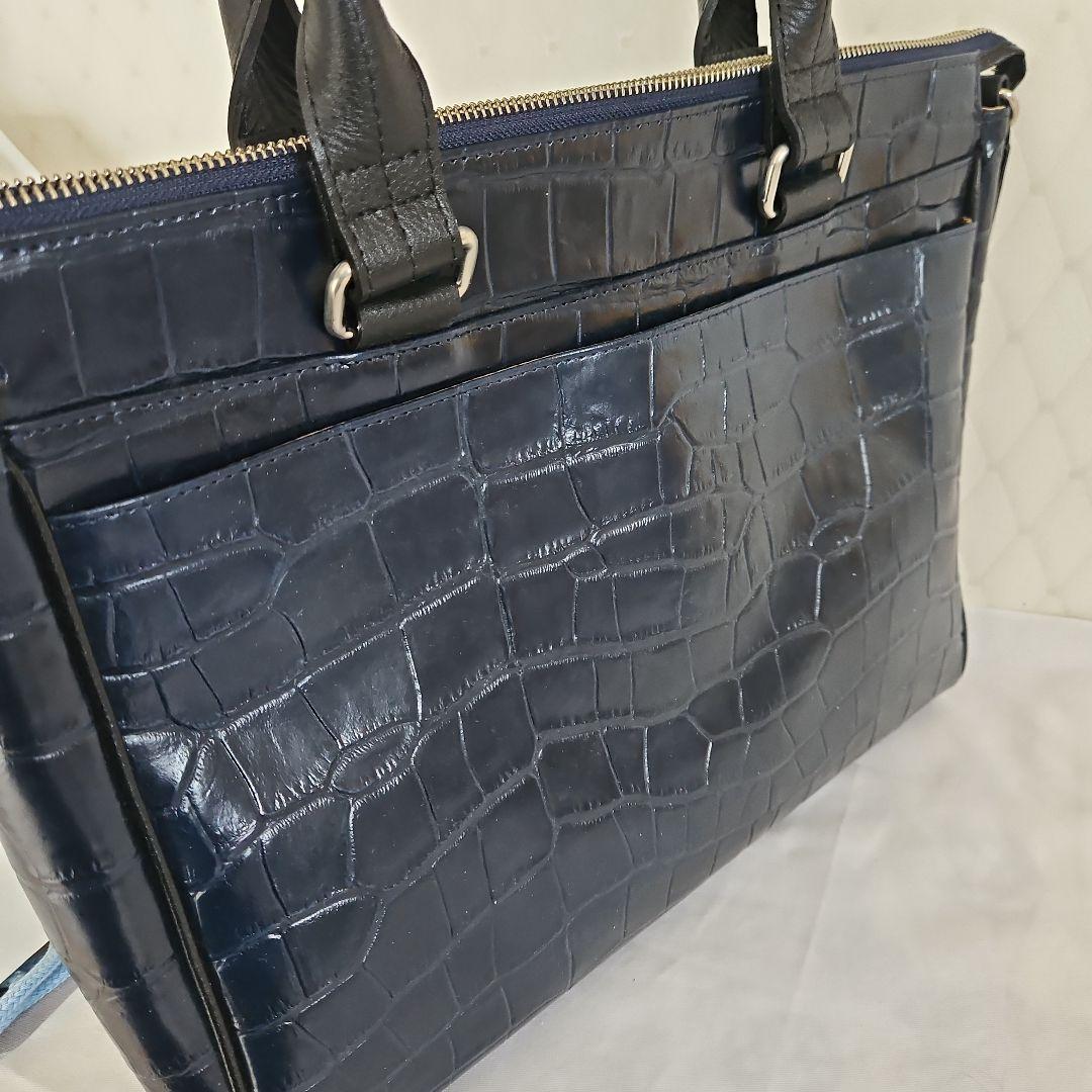 Samantha kingz 紺×黒クロコダイルトートバッグ