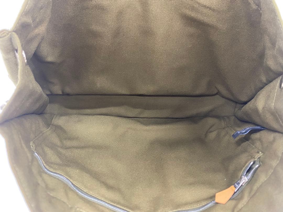 【未使用】HERMES エルメス キャンバストートバッグ カーキ