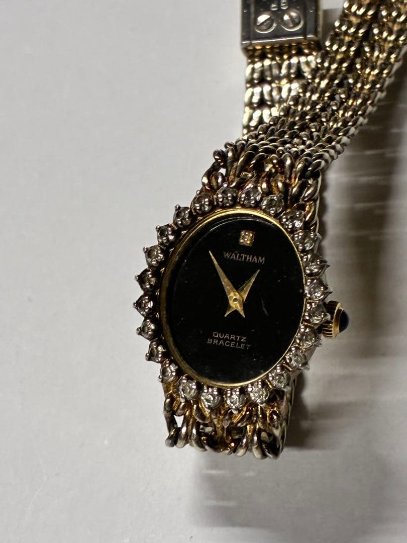 Waltham ウォルサム　クォーツ腕時計　GP on silver