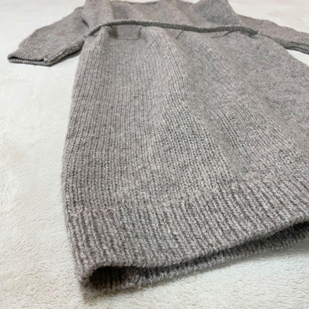 かぐれ　ロングカーディガン　ニットコート　ガウン　ウール　ペルー