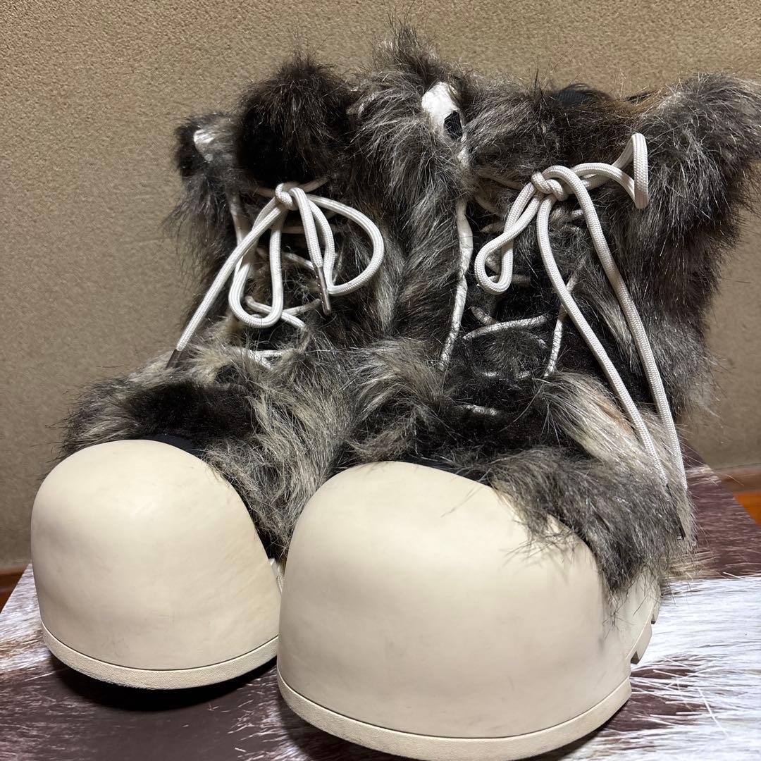 [完売モデル]27.5センチ FVVO x ROCKSTA ダークグレー ファー