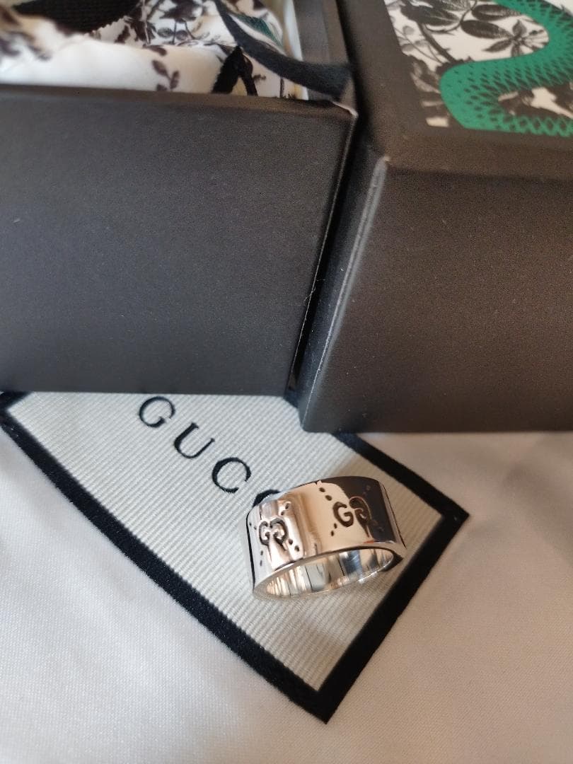 グッチ　ゴーストリング 13号( 日本size11.5号) 　ピンキー 美品