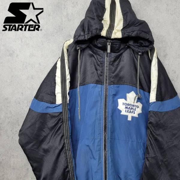 古着 90s スターター NHL トロントメープルリーフス ナイロンジャケット