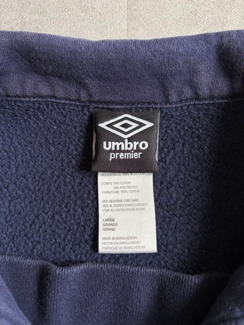 Y2K UMBRO premier スウェット ドリルトップ型 ネイビー L