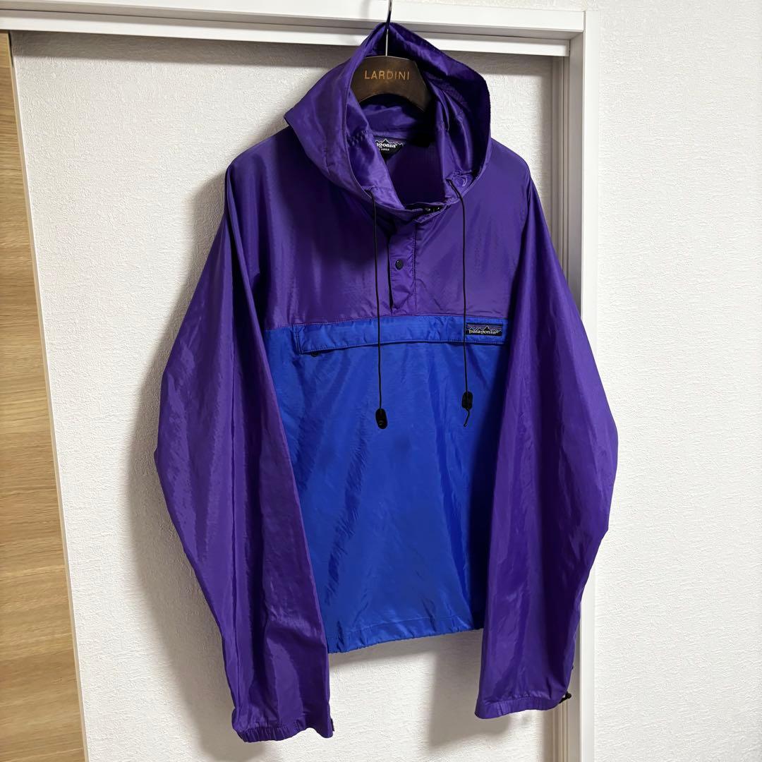 【80s】patagoniaフェザーウェイトシェルプルオーバーアノラックパーカー