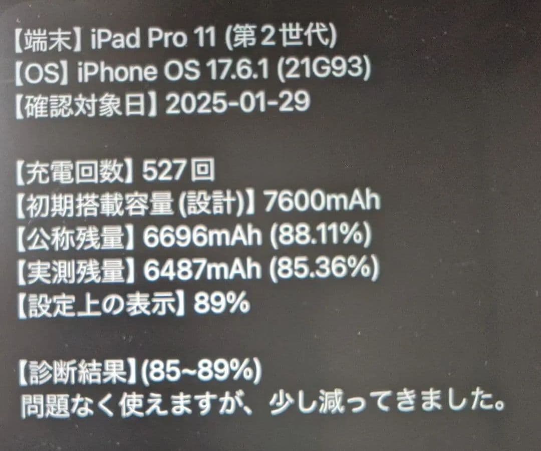 美品　iPad Pro 11インチ 第2世代128GB WiFiモデル