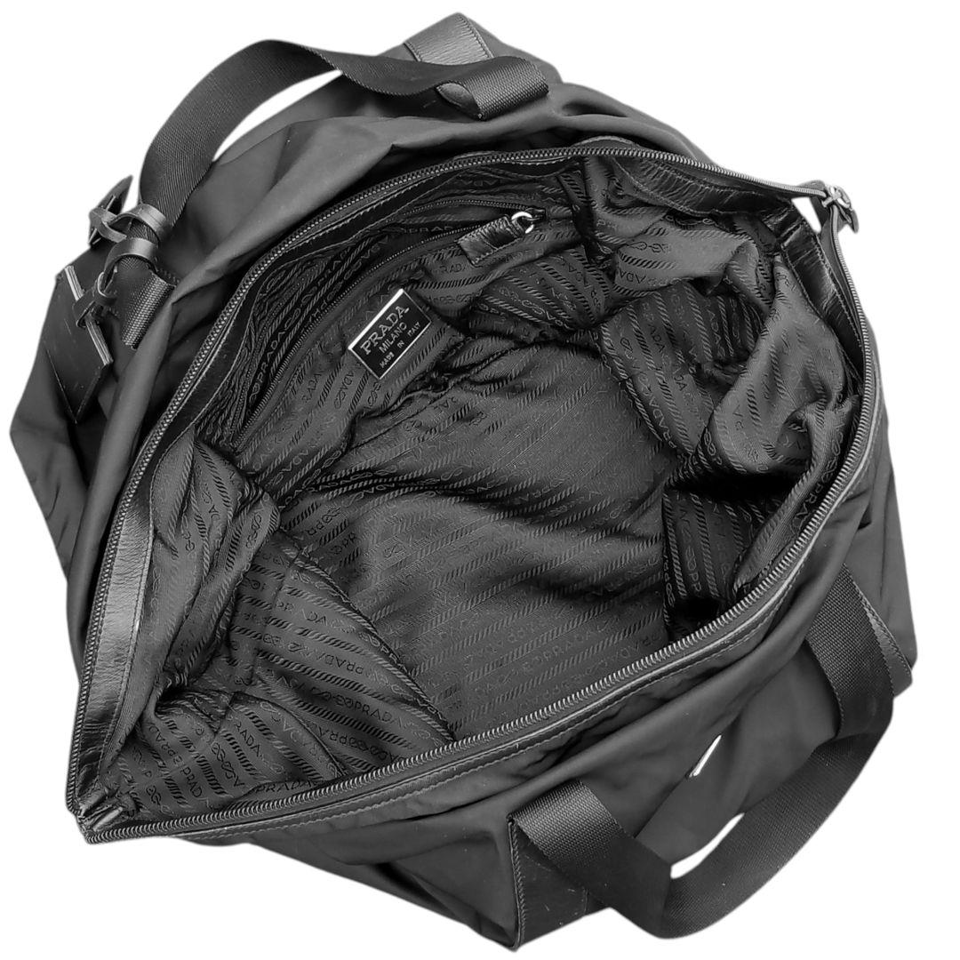 大容量 PRADA プラダ ブラック ナイロン ボストンバッグ 旅行鞄
