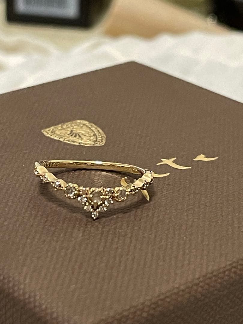 アガット agete K18 ダイヤリング 7号