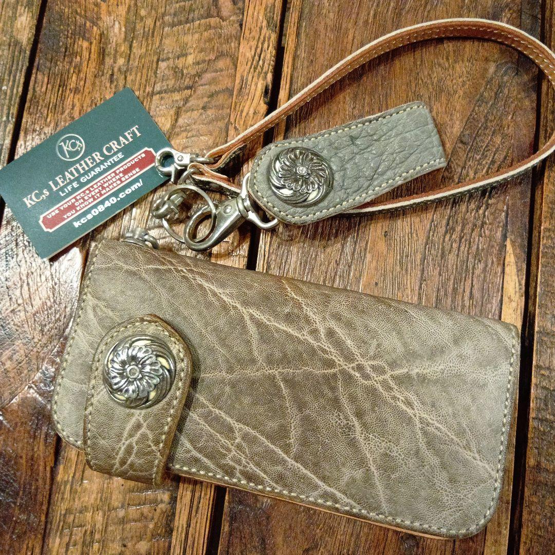 ケイシイズ　ライダースウォレット　エレファントレザー