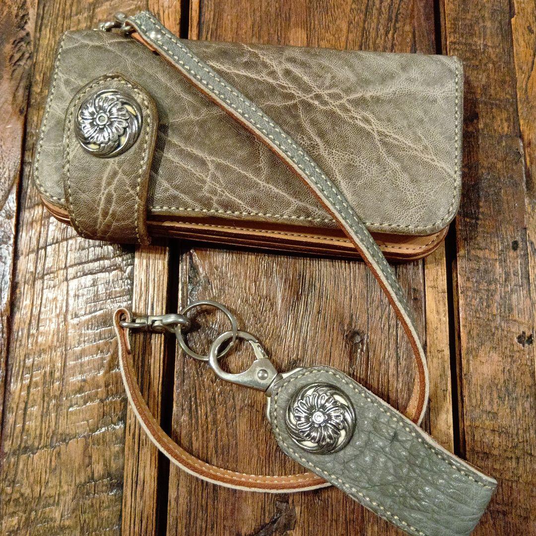 ケイシイズ　ライダースウォレット　エレファントレザー